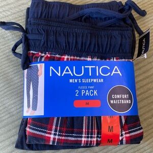 Nautica men’s sleepwear pants. 2 Pack. Size: Medium. Has pockets. NEW